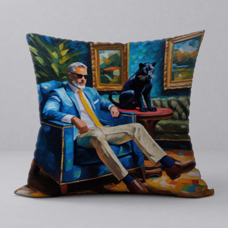 Abstract Reversible Throw Pillow