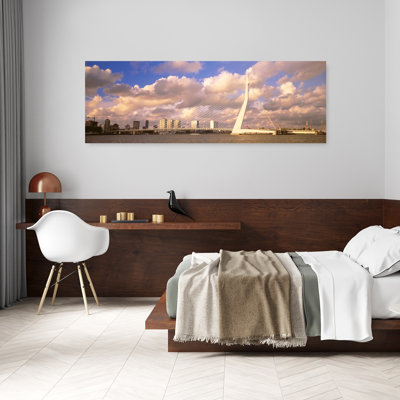 Pays-Bas, Holland, Rotterdam, pont Érasme, architecture contemporaine, art mural paysage