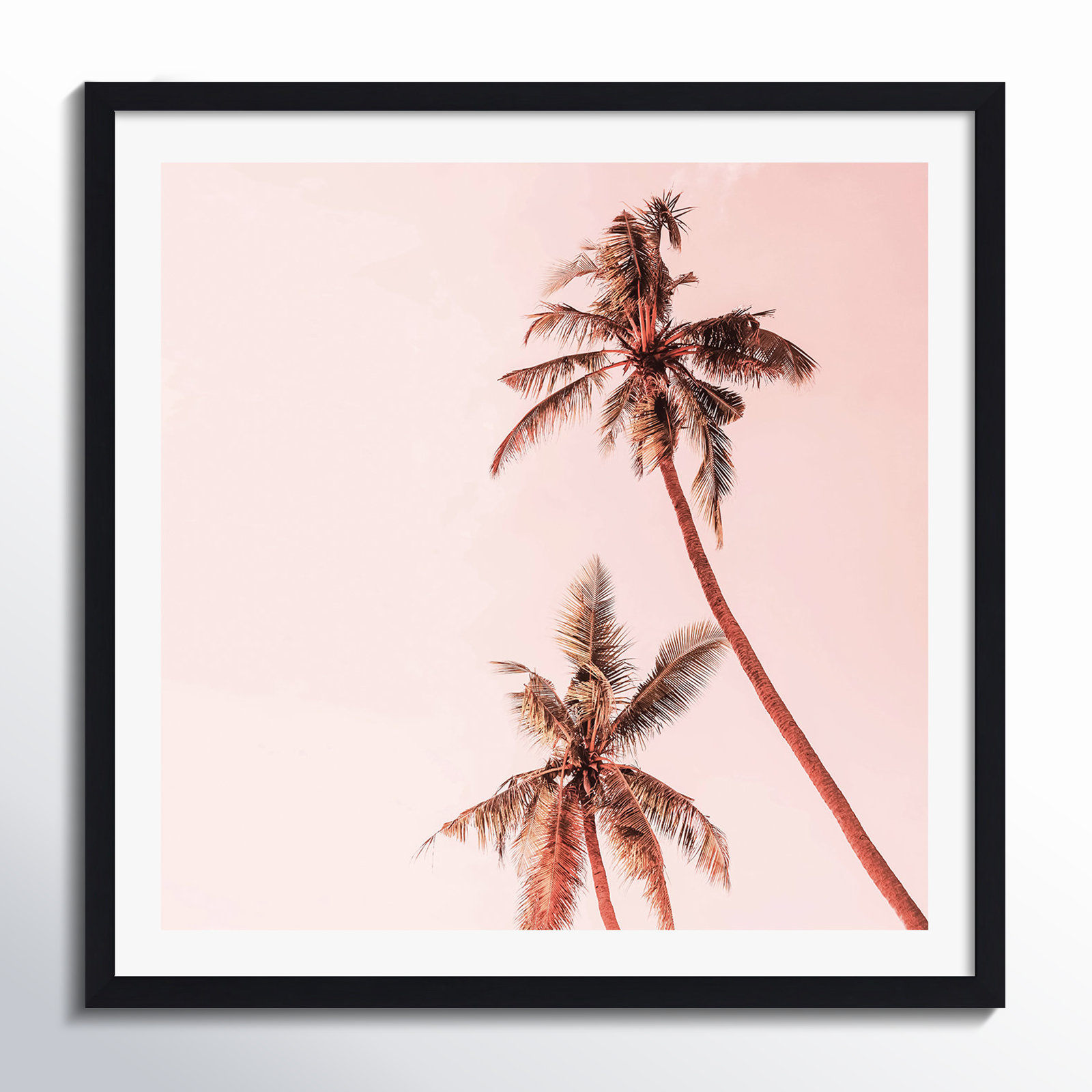 Sunset Palm Trees by Gale Switzer, Black Single Picture Framed, Yes, 36" H x 36" W x 0.75" D