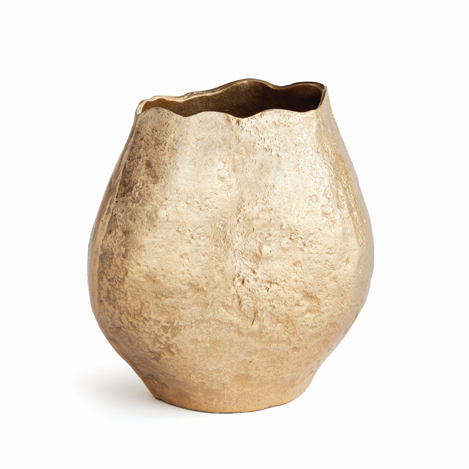 Perot Table Vase, Gold, 10.75" H x 10.25" W x 6.75" D