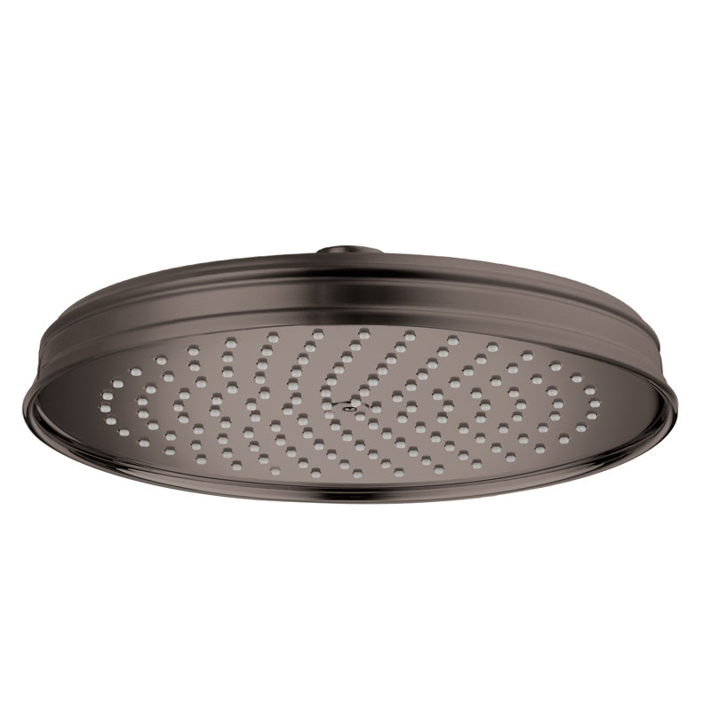 AXOR Montreux Showerhead 240 1-Jet, 2.5 Gpm, Brushed Black Chrome, 1.75 GPM