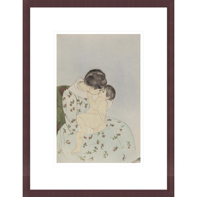 « Le baiser de la mère » de Mary Cassatt – Reproduction giclée encadrée