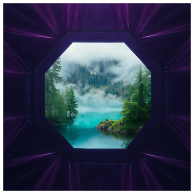 Rideaux de douche Misty Forest Lake