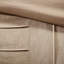 Édredon 7 pièces en faux suède beige très grand - rembourré, design classique et élégant-128685182