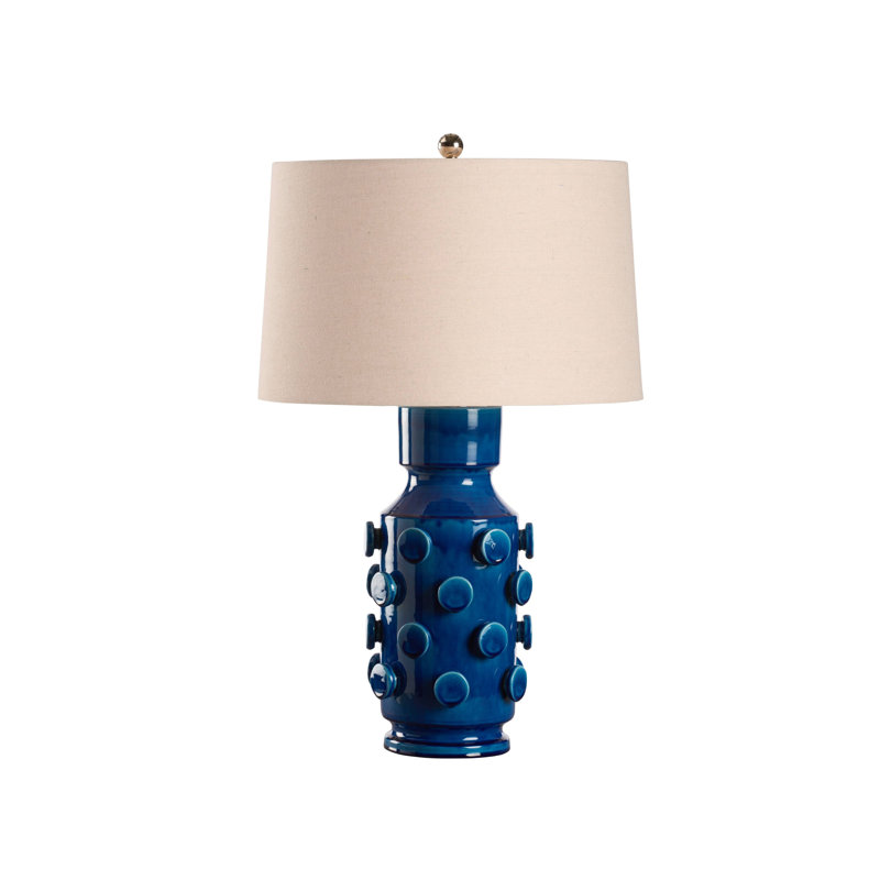 Ungaro Table Lamp, Dark Natural, Blue
