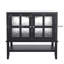 Bathroom Vanity with Ceramic Sink, Bathroom Vanity with Adjustable Shelf and Open Shelf, with Solid Wood Legs-58591757