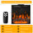 23.6'' H X 23.6'' W X 5.9'' D Built In Electric Fireplace With 12 Flame Colors, Remote Control