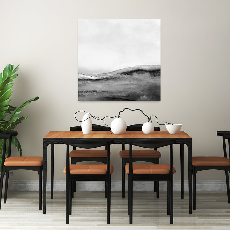 Art contemporain, poisson abstrait, paysage côtier, art, H 32 po x l 32 po