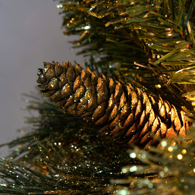 5.91' H Lighted Artificial Spruce Christmas Tree