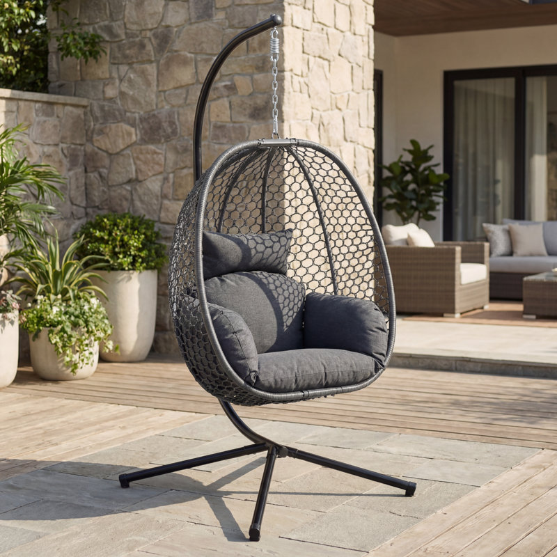 Porch Swing, Black/Grey
