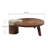 Irregular Round Solid Wood Walnut Coffee Table
