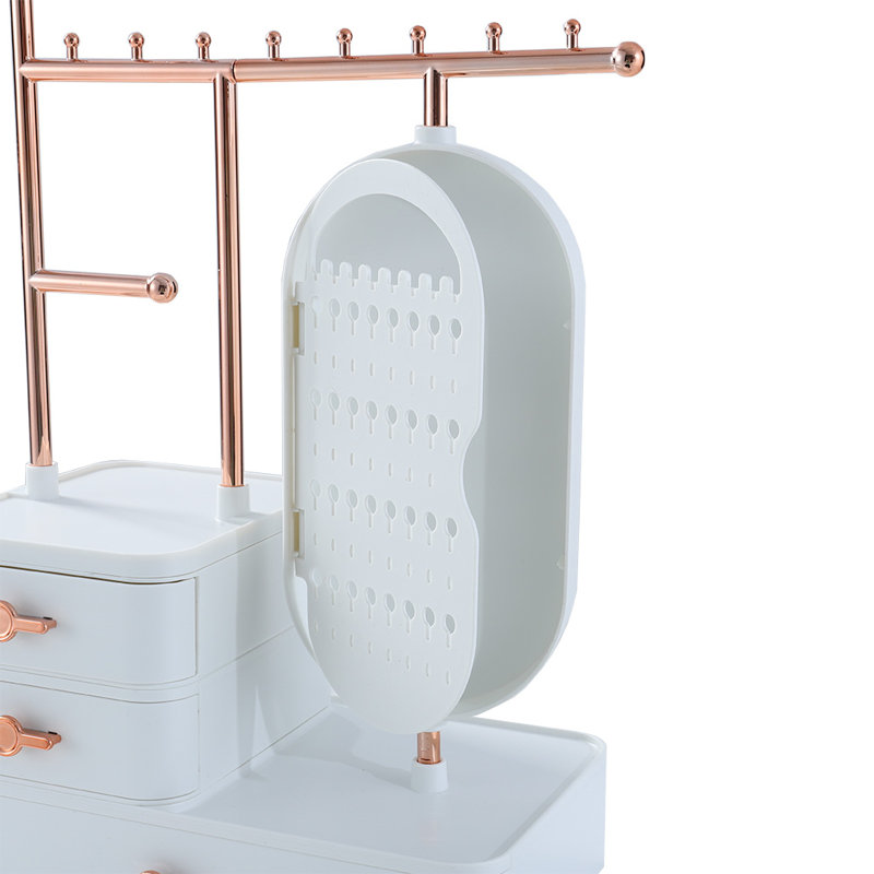 Hillside Avenue Plastic Makeup Organiser, White