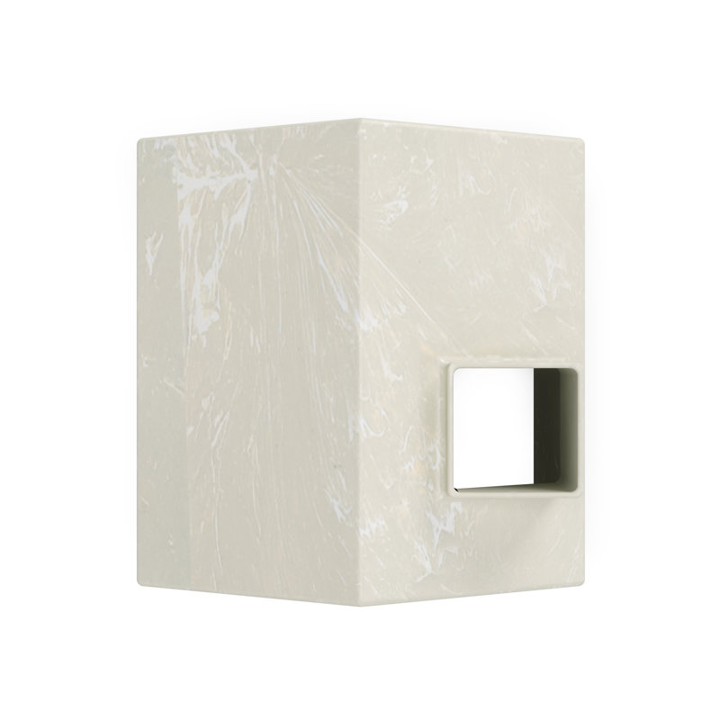 Couvercle et distributeur de boîte à mouchoirs carrés Casa, Blanc
