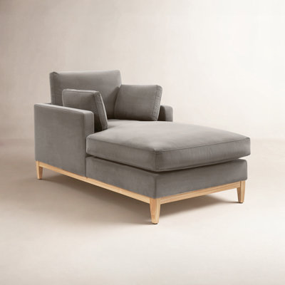 Velvet Upholstered Chaise Lounge