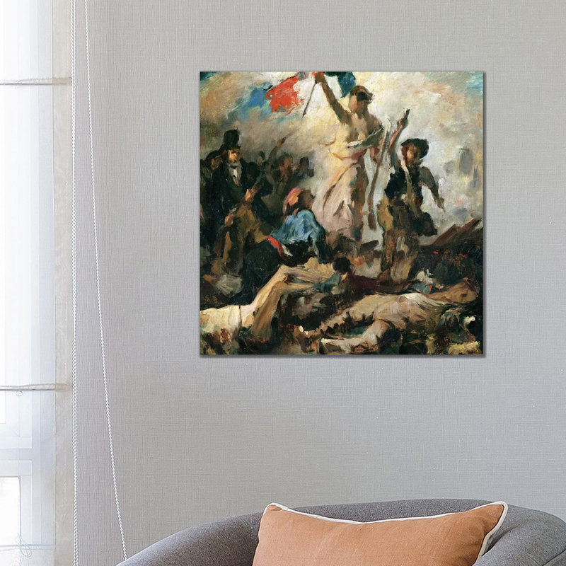 Study For Liberty Leading The People by Ferdinand Victor Eugene Delacroix - Wrapped Canvas Gallery-Wrapped Canvas Giclée