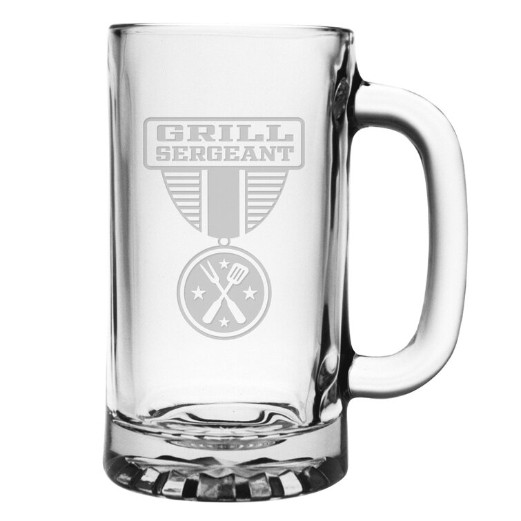 Etched Beer Mug 16 oz