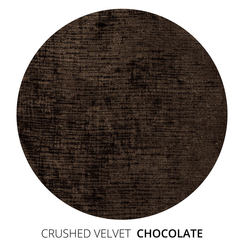 Herbert Upholstered Bed, California King, Crushed Velvet Chocolate, Dark Brown