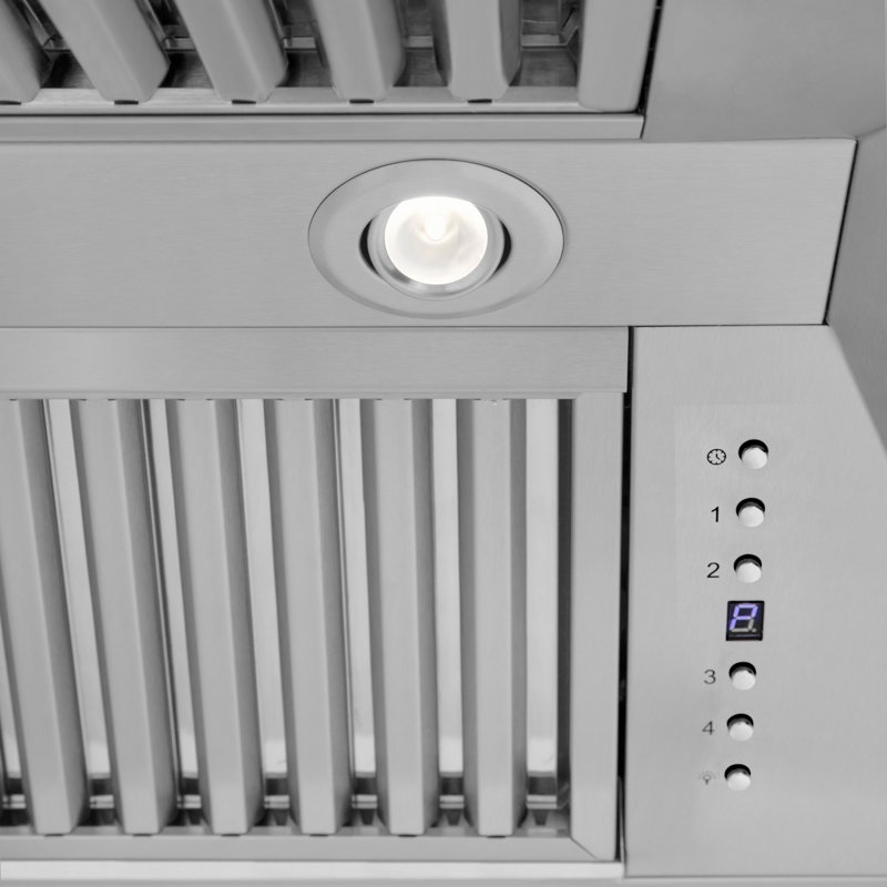 30" Professional 500 CFM Ducted Wall Mount Range Hood in Stainless Steel