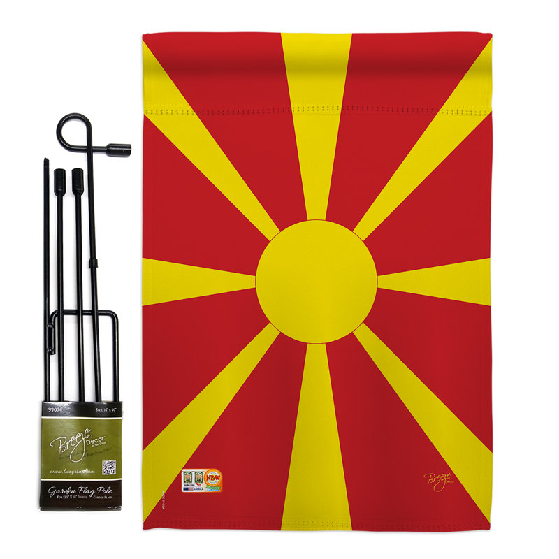 Ensemble de 2 drapeaux 1 pi 5 po 1 pi. 2 côtés