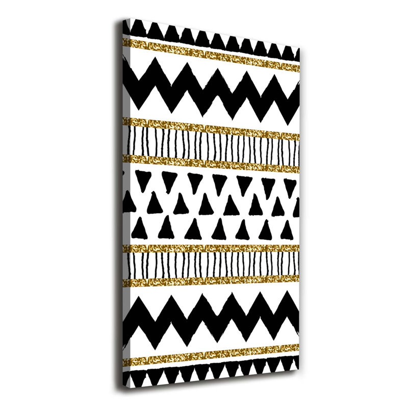 Ethnic Background - Wrapped Canvas Print