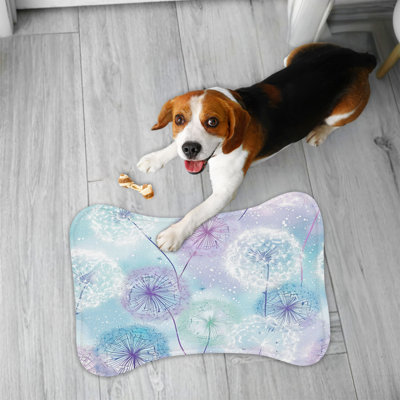 Motif de pissenlit clair - Tapis d'alimentation en os 1 pièce