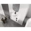 Meuble-lavabo compact compact blanc brillant et évier, conception moderne peu encombrante