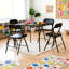 Ensemble de salle à manger 31,5 "pliable 5 pièces, 1 table pliable et 4 chaises pliantes pour un rangement facile, des pieds pliables pour économiser de l'espace pour la maison intérieure / extérieure, les fêtes, sans assemblage