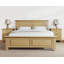 Table de chevet 3 tiroirs, table de bout en bois massif avec tablette coulissante, table de chevet pour salon de chambre à coucher bureaux en chêne-210164898