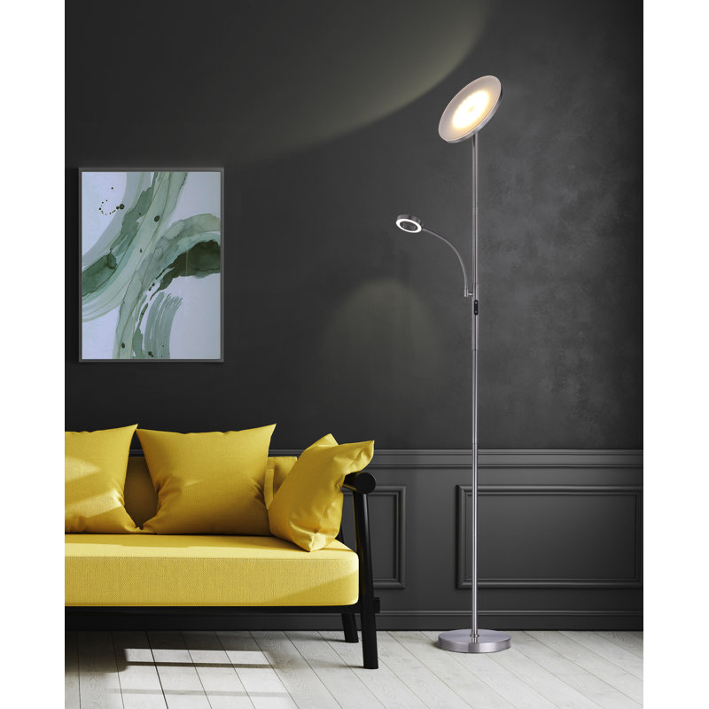 70'' LED Tree Floor Lamp, Satin Nickel