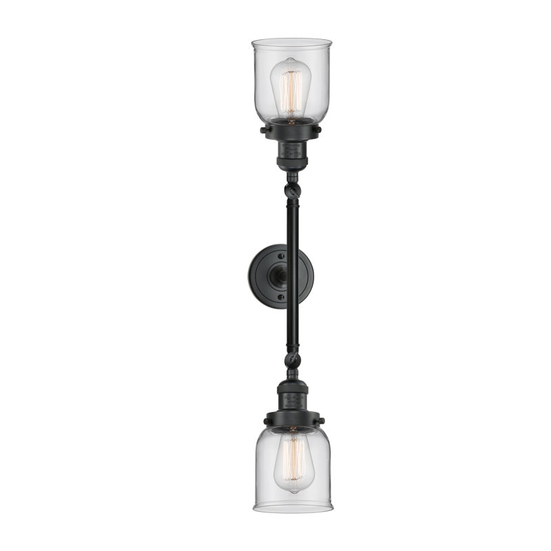 ClipperCove 2 - Light Dimmable Vanity Light, 6 Watt Vinage LED Bulb, Clear, Matte Black