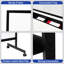 Double-Sided Magnetic Mobile Whiteboard 165cm H x 126cm L-2064529490
