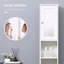 Armoire de rangement haute avec miroir