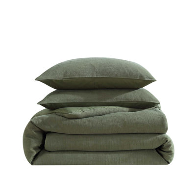 Vera Wang Carved Lines Reversible Duvet Cover Set