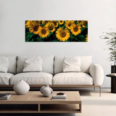 Sunflowers Nd Abstract Contemporary Sunflower Flower Landscape Wall Art