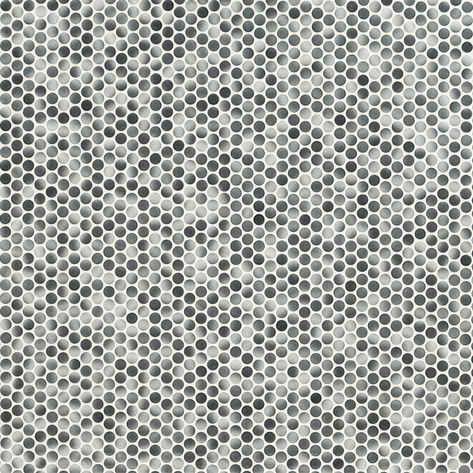 12" x 13" Porcelain Mosaic Tile, Graphite Melange