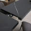 with Glass and Steel Base Dining Table-2089270830