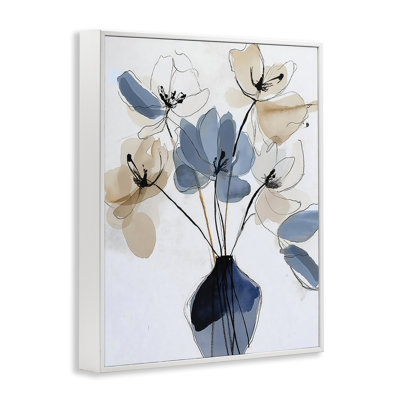 Giclée abstraite, motifs floraux différés, dessin par Annabelle Hall