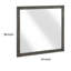 Miroir de coiffeuse Deena, cadre en bois gris brunâtre, 36 x 41