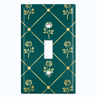 Patterned 1 - Gang Toggle Light Switch Standard Wall Plate