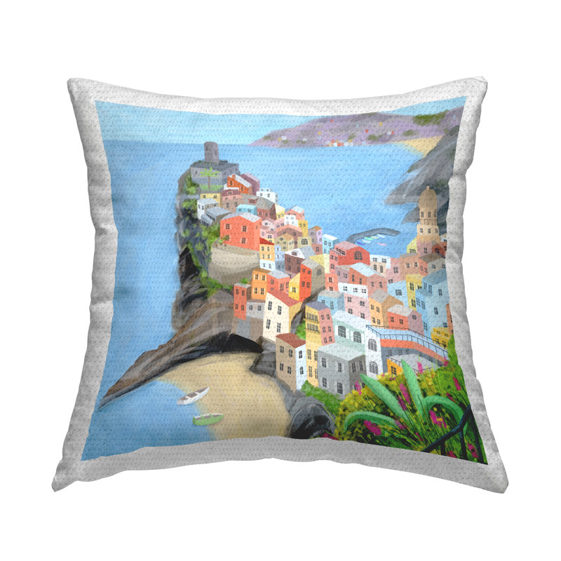 Housse et insert de coussin décoratif carré en polyester pour l'intérieur et l'extérieur