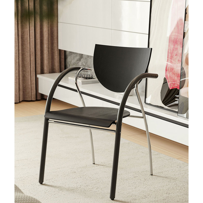 Chaise de salon moderne et minimaliste, Noir