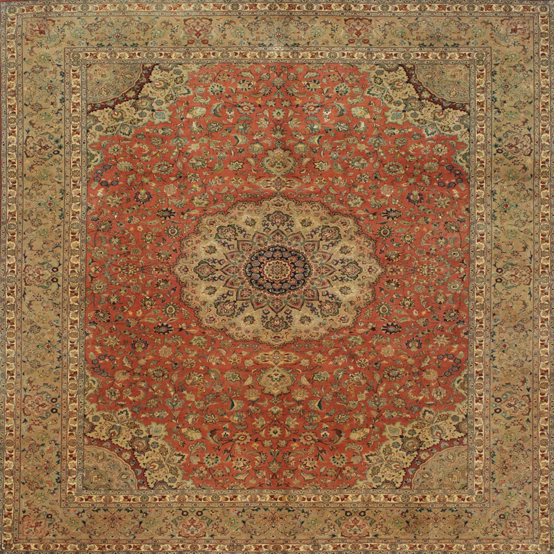 Oriental Indoor Rug, Square 3'