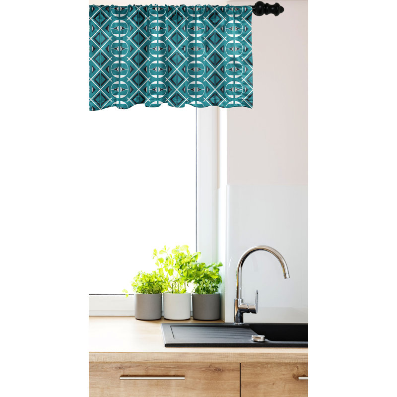 Ensemble de 2 cantonnières bleues Ambesonne, L 54 po x L 18 po