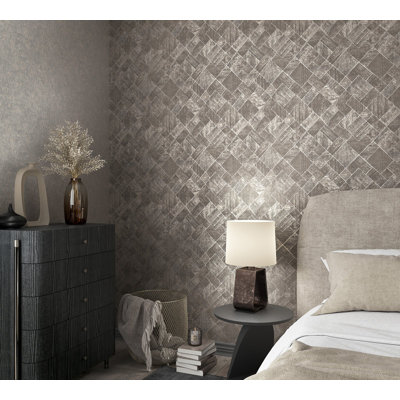 Galerie Odyssey Wood Mosaic Design Wallpaper
