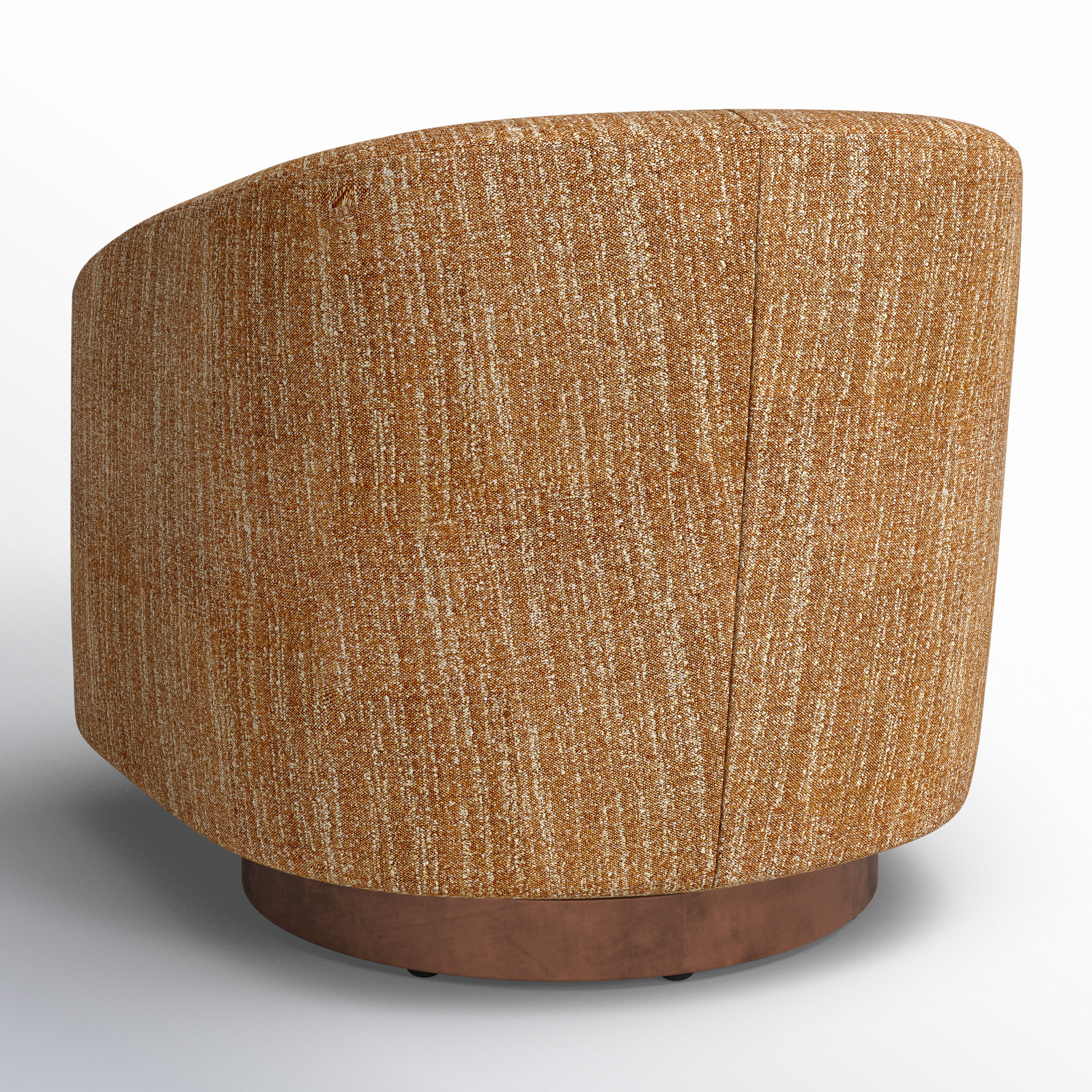 Bennett Upholstered Swivel Barrel Chair, Mellow Mustard Boucle