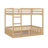 Full Over Full Wood Bunk Bed With Ladder And Guardrails-1894845427