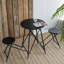 Table d'appoint et deux sièges escamotables
