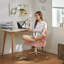 Chaise de bureau en velours et capitonnée-1112005692