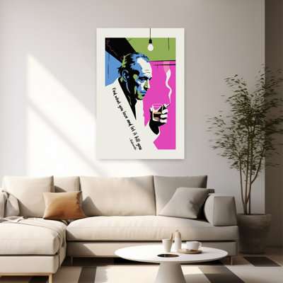 Smoking Man Thoughtful Quote by Andreas Magnusson - Wrapped Canvas Print