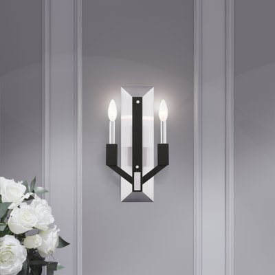 Janine Steel Candle Wall Light